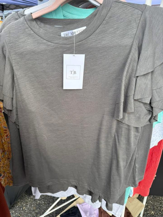 Sterling Ruffled Sleeve Top