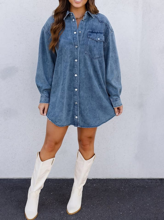 Loose Denim Dress