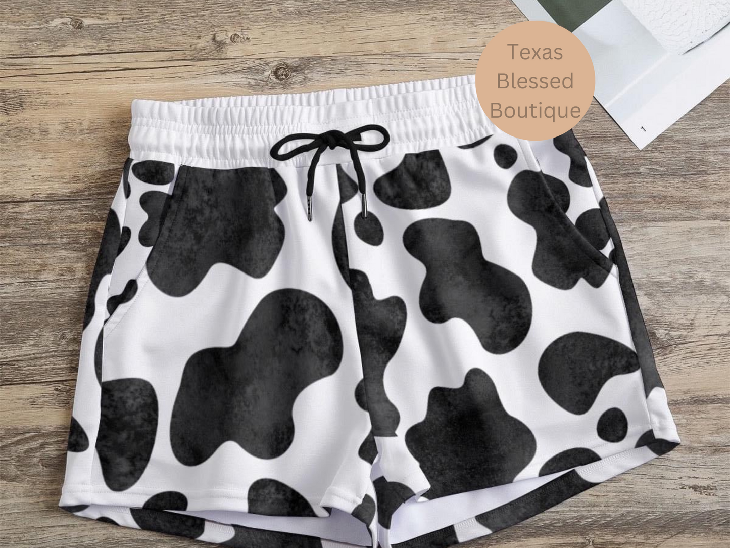 Dairy Cow Print Shorts • PRE ORDER