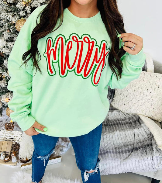 Merry Mint Fleece Sweatshirt PRE ORDER