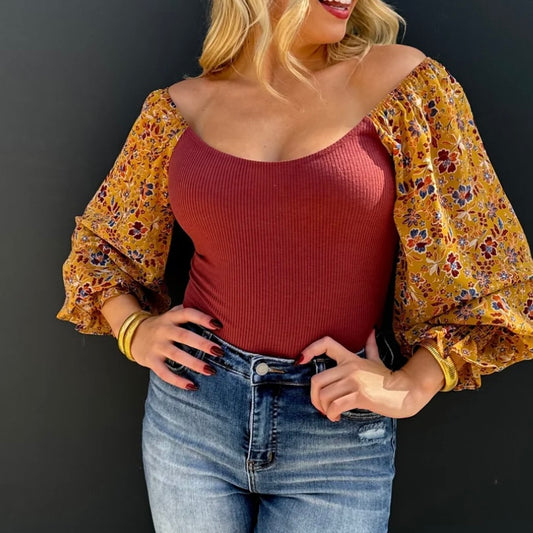 Ember Floral Bodysuit