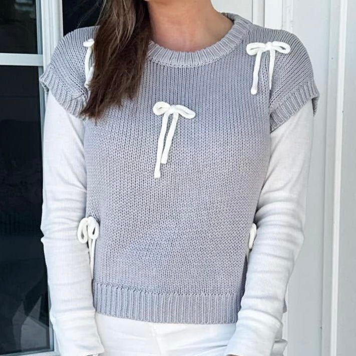 Classy Bow Sweater Top