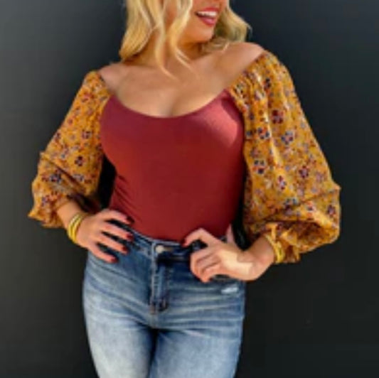 Ember Floral Bodysuit